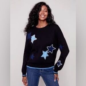 Women's CHARLIE B Star Pattern Sweater - size M